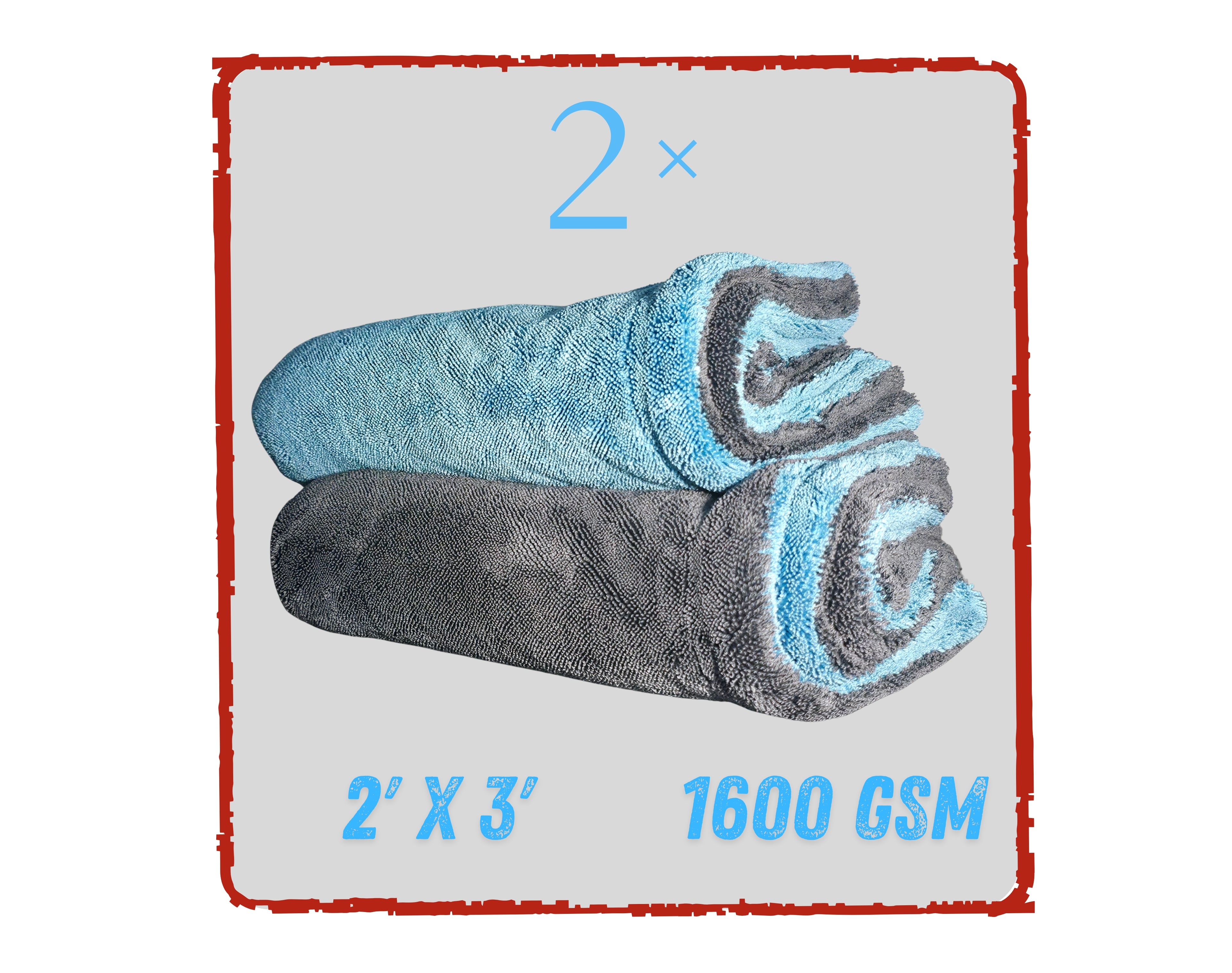 2' x 3' Twisted Loop Drying Towel - 2 Pack