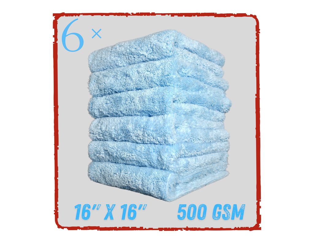 16" x 16" ULTRA PLUSH MICROFIBER - 6 PACK